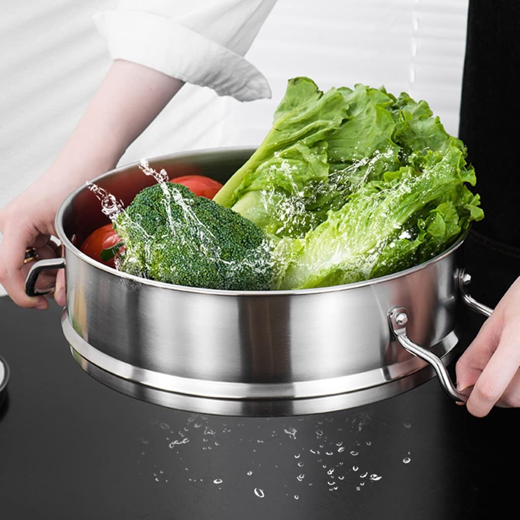 Amazon｜蒸し鍋 3段 蒸し器 蒸しもの鍋 蒸鍋 厚い鍋 両手鍋 蒸器 満菜