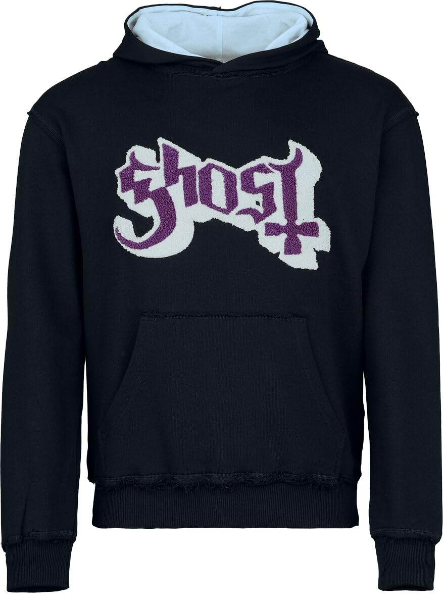 Ghost Logo Männer Kapuzenpullover schwarz/blau Band-Merch, Bands