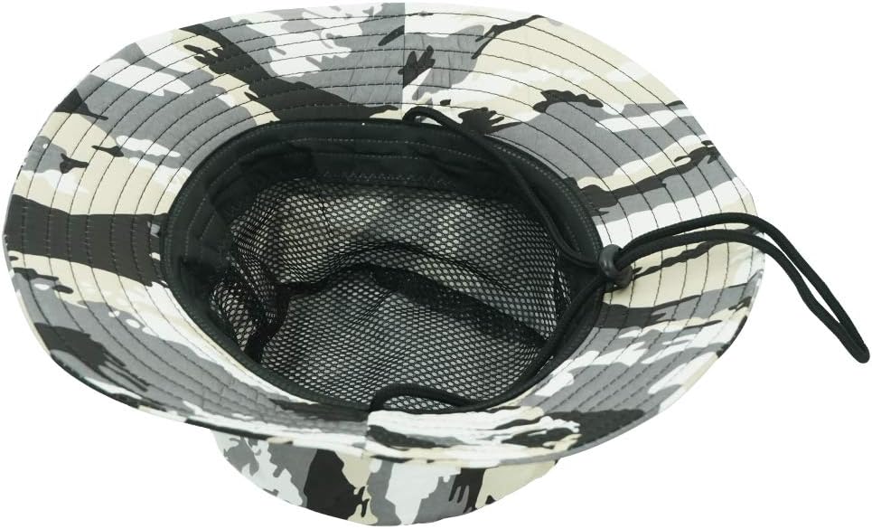 Luwint Kids Net Fishing Hat Netting Protection Sun Cap for Girls Boys Gardening Camping Hiking (White Gray)