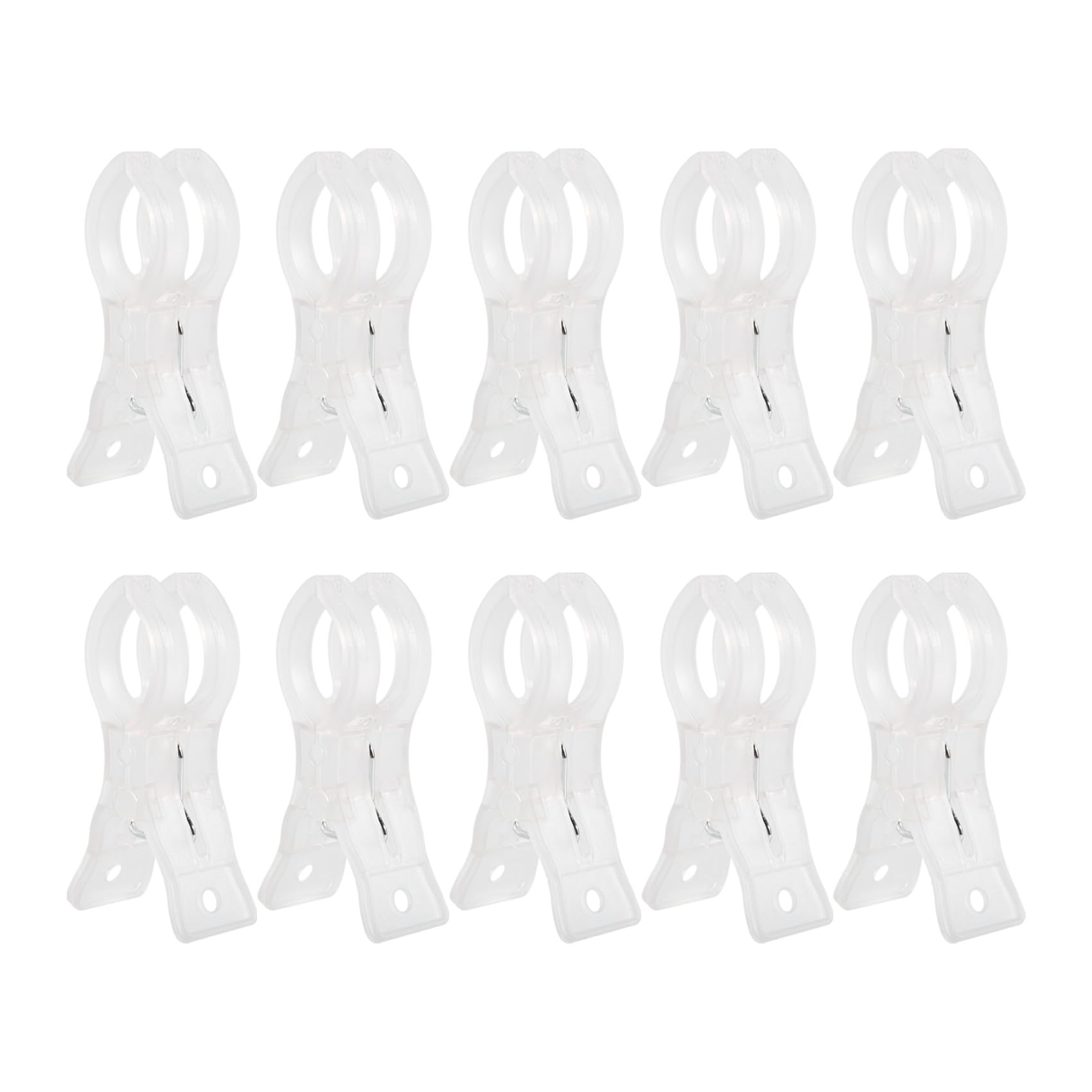 CTRLZS Heavy Duty 3.5 Inch Plastic Transparent Backdrop Spring Clamp 10Pack for Balloon Arch Clips for Balloon Arch Kit