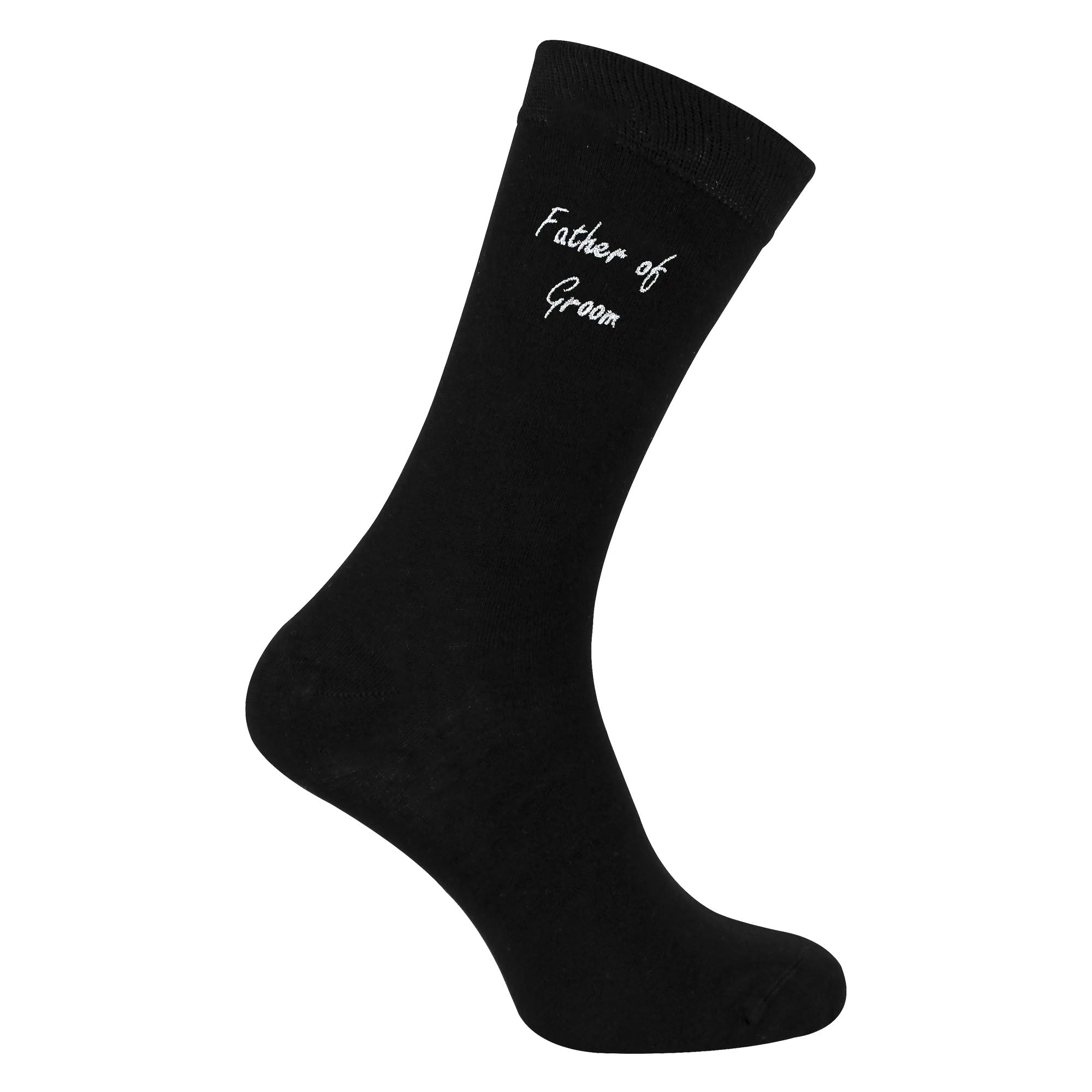 Sock Snob Men's Father Of The Groom (Black) - Wedding Socks For Groom Groomsman Best Man Father Of The Groom And Bride (6-11, )