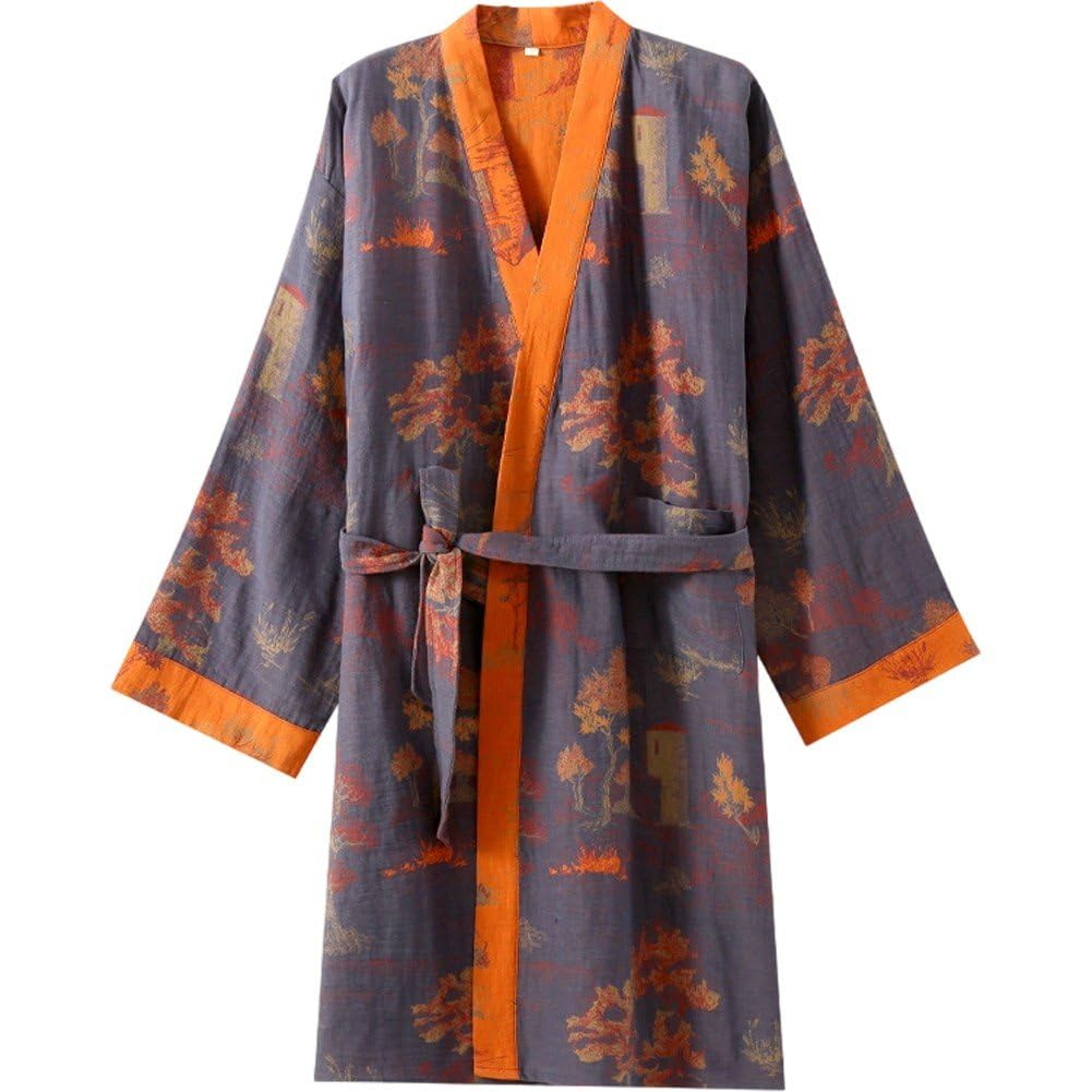Peignoir de spa en coton premium coupe yukata japonais pour un confort digne d'un grand hôtel
