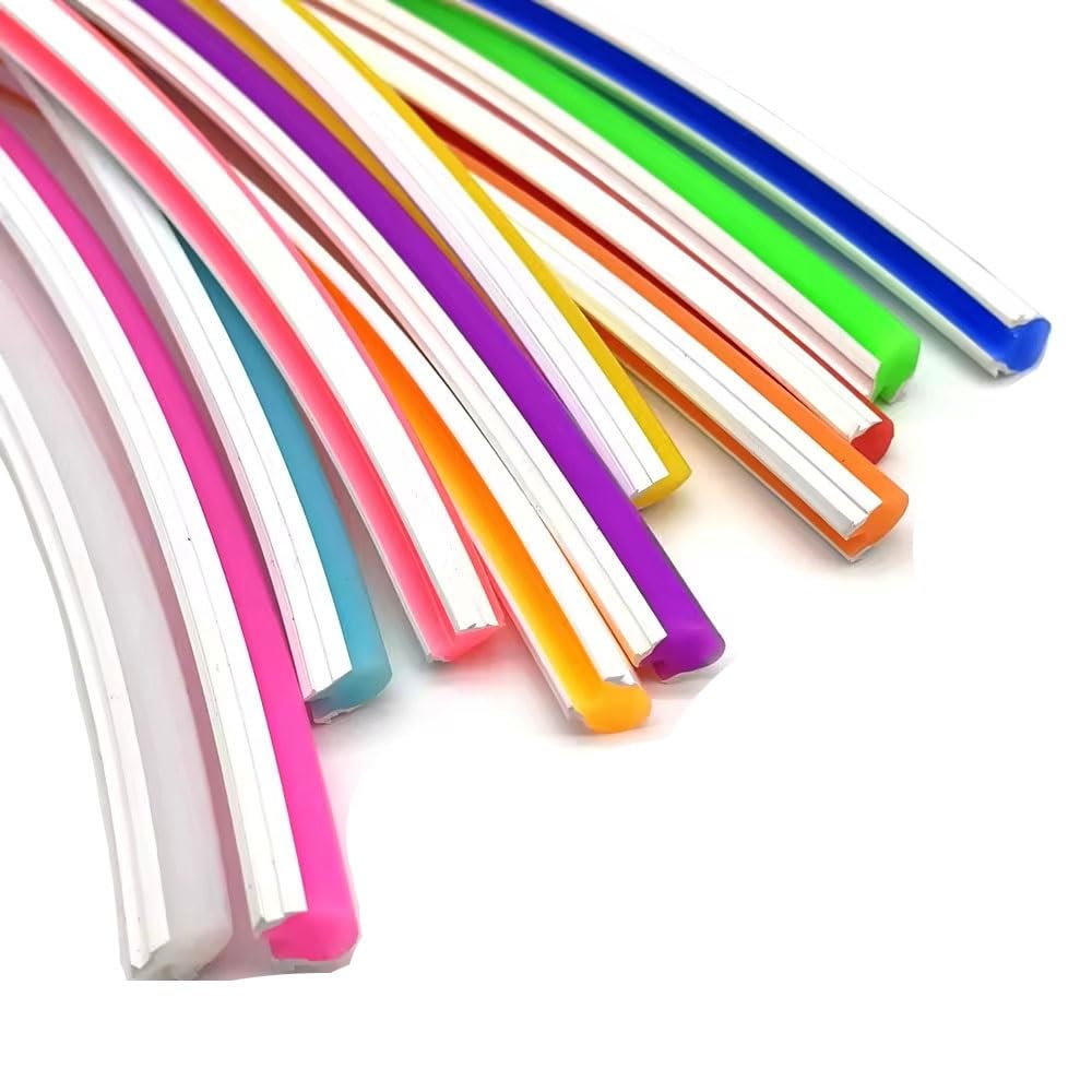 6mm Silikonowa rurka neonowa Miękki, zginany kanał świetlny LED 5M 1szt(Orange)