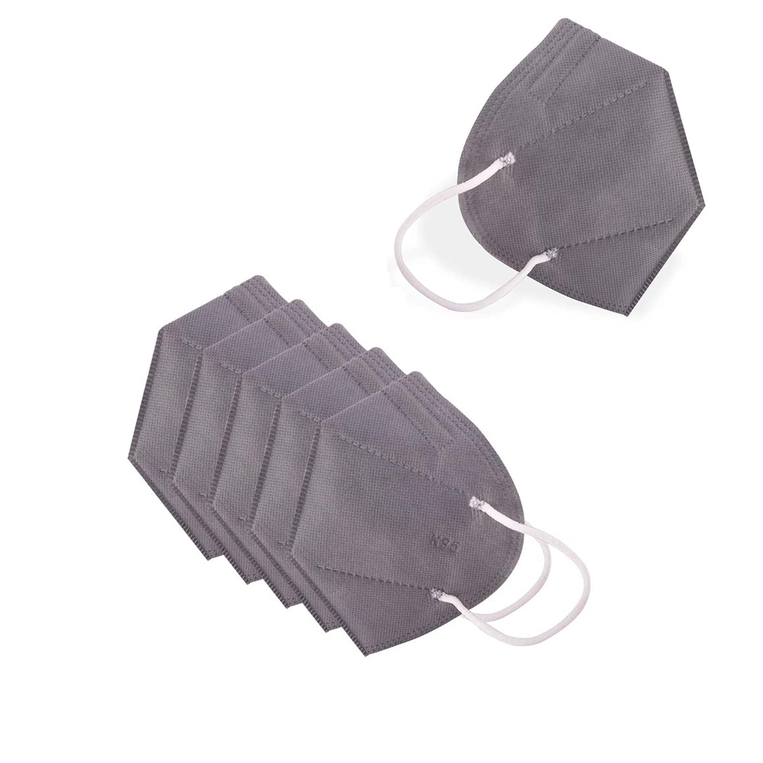 ERRISH ENTERPRISES N95 Ear Loop Style Protective Face Mask 5 Layered Filtration Comfortable Fit Mask (Pack of 50, Grey) (B096BG7P6G) Amazon Price History, Amazon Price Tracker