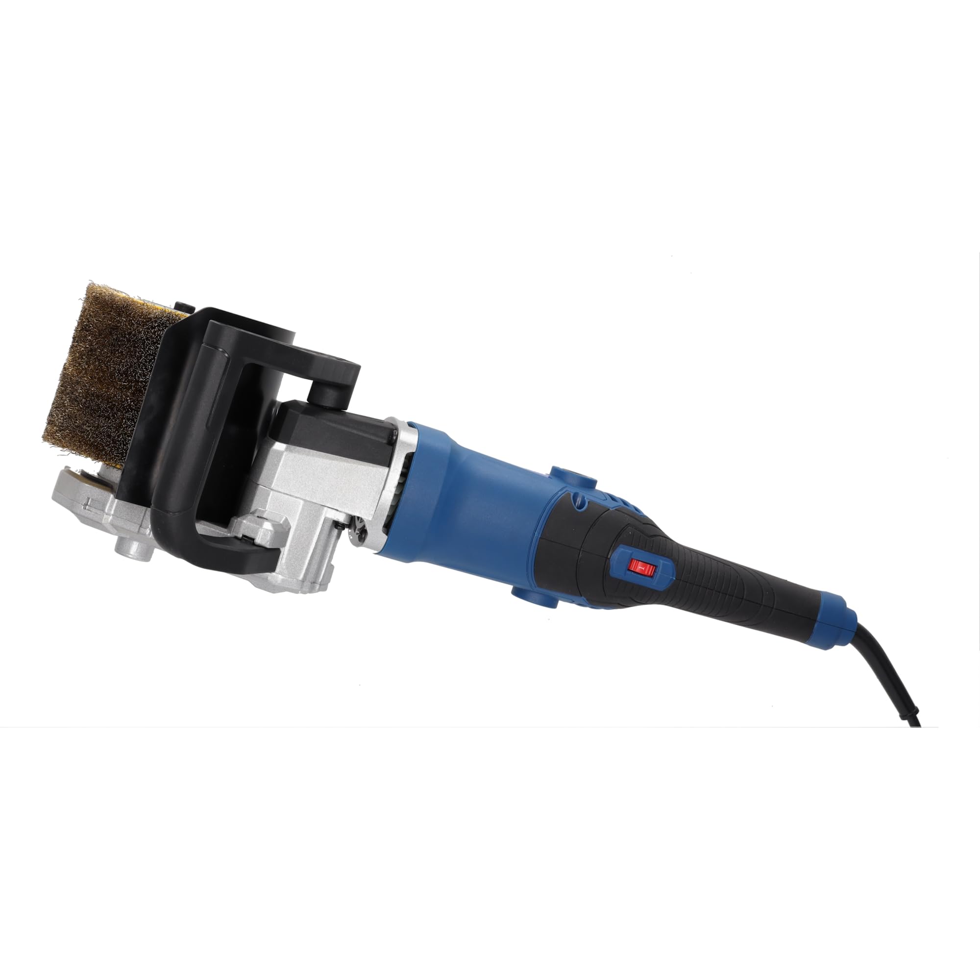DEDRA Satiniermaschine 1300W, Metall- und Nylonbürste, 900-3700 U/Min, ⌀120mm, 2m Kabel, Leichtgewicht mit nur 3 kg, rutschfester Zusatzgriff, soft-start system, Drehzahlregelung