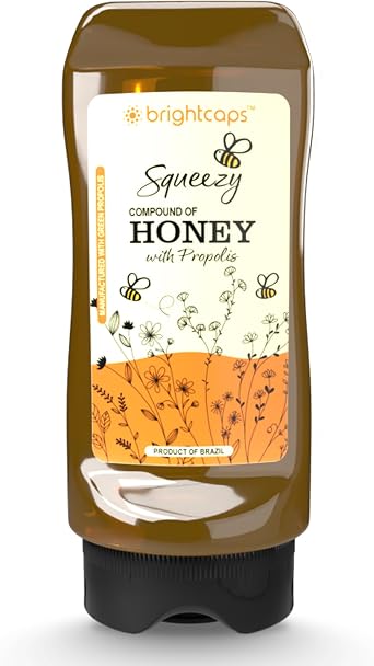 Honey | Bee Health Propolis | Pure and Natural Raw Honey with Brazilian Green Propolis Rich in Antioxidants for Immune System Support, Skin, Digestive Health | Smooth and Silky 300g - Squeezy bottle