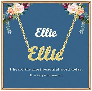 Custom Name Necklace, Personalized Name Plate Pendant Necklace Pre Gifts, Charm Pre-made Jewelry for Mom Mama Birthday Anniversary