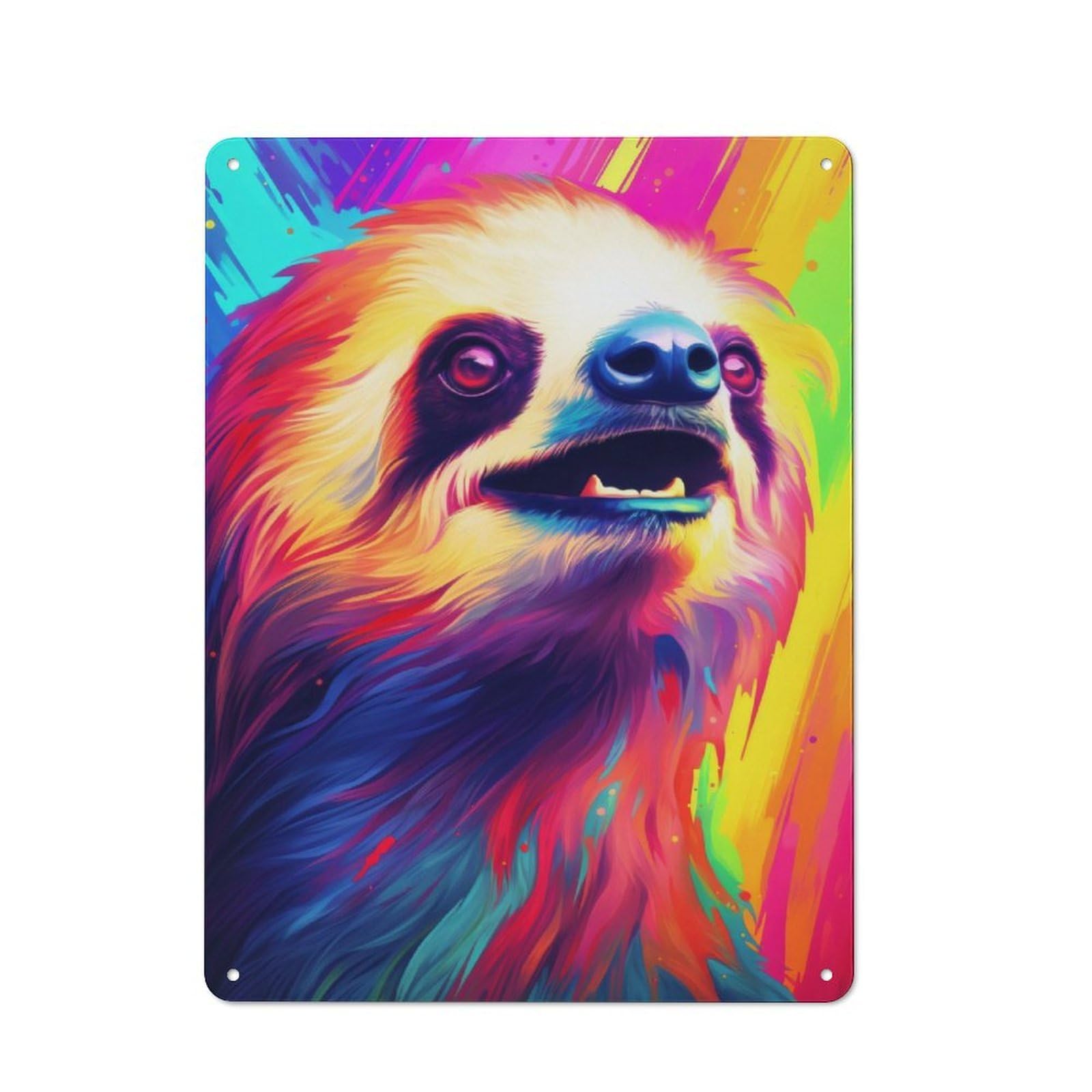 Junmoney Funny Sloth Colorful For Lounge Or Reading Corner, Vintage Metal Sign 40X30cm, For Cooler-Season Styling In Lounge And Reading Corner