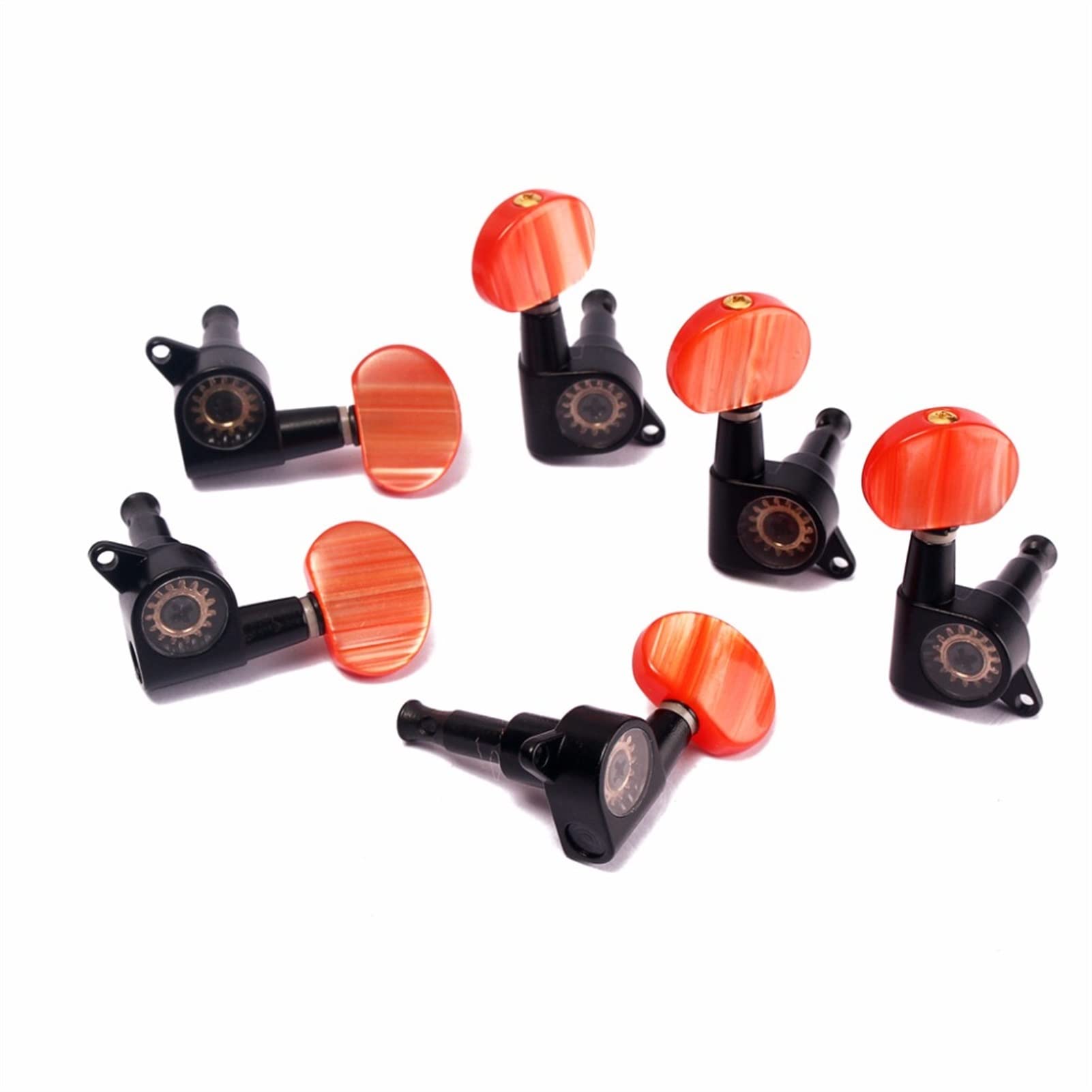 Clavijas Guitarra Cuerdas Repuesto Clavijas De Afinación De Guitarra Clavijas De Afinación De Guitarra Clavijas De Afinación Bloqueadas Naranja