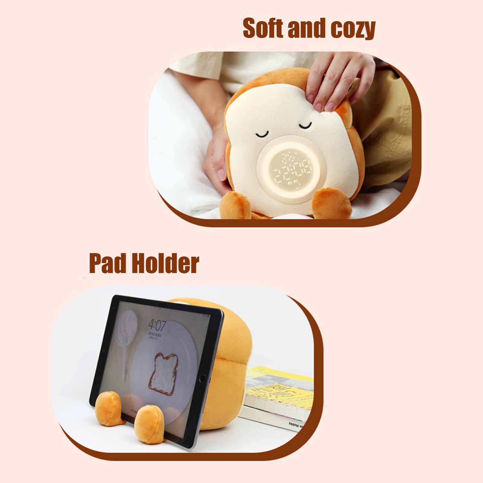 Veilleuse Toast Lumière De Rêve Multifonction Rechargeable Minuterie Forme