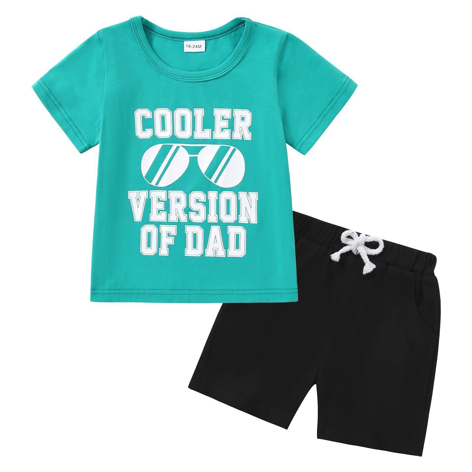 SANMIO Toddler Boy Outfits 12M-5T Toddler Summer Short Sleeve T+Shorts 2 Sets Baby Boys Clothes