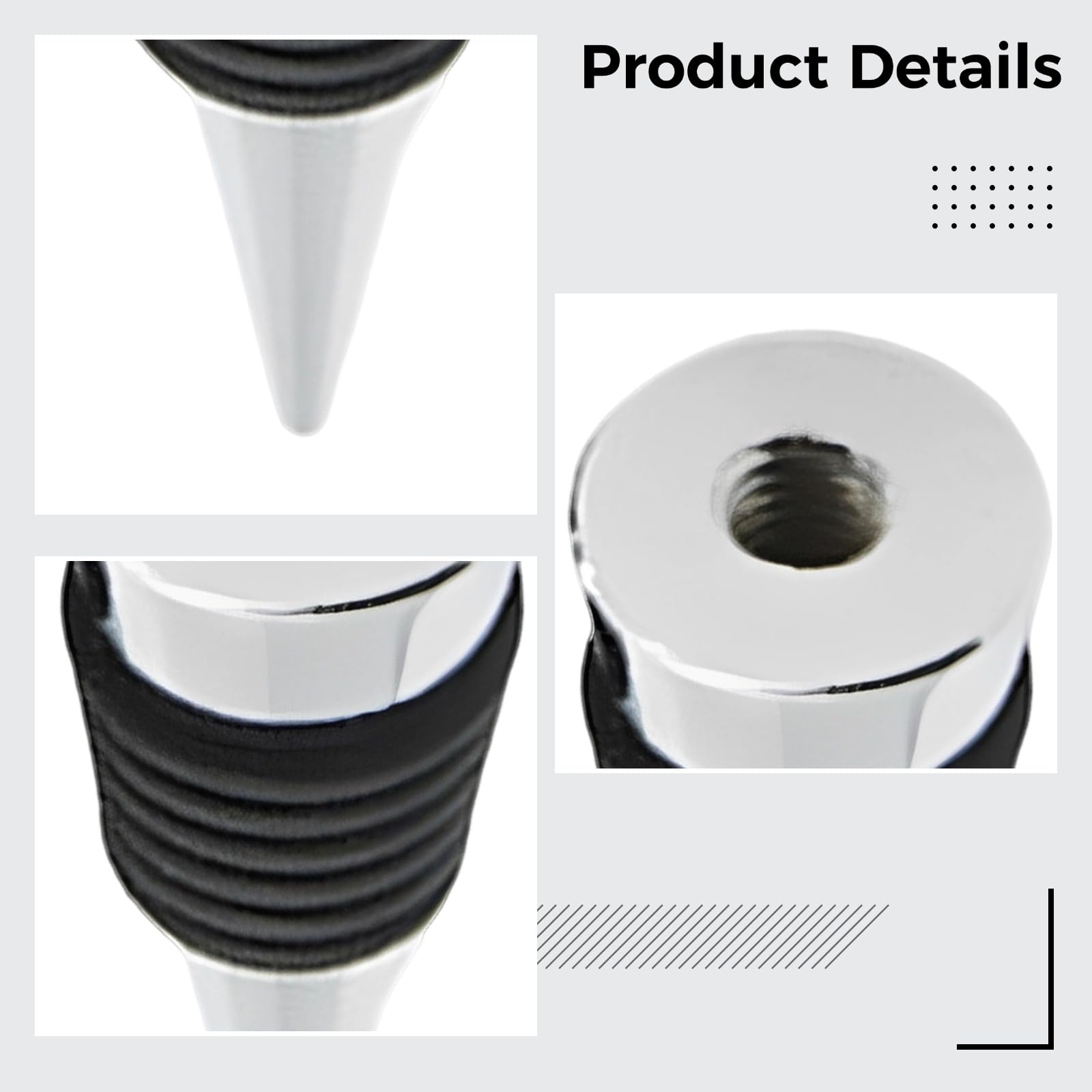 Lot de 20 Bases de Bouchon pour Bouteille de vin, Alliage et Silicone, filetages M8 et M10, Base perforée pour créations DIY, Bouchon Conique étanche, Finition argentée