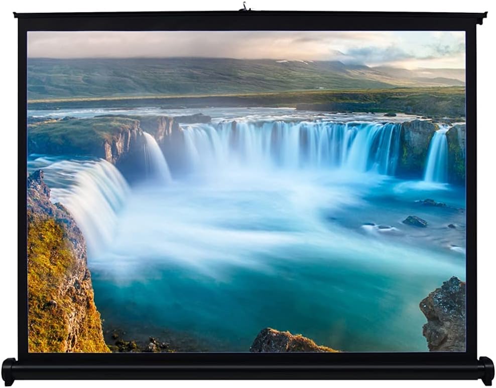 40-inch Projection Screen Manual Pull Up Folding Tabletop Projecting 4:3 for DLP Projector Handheld