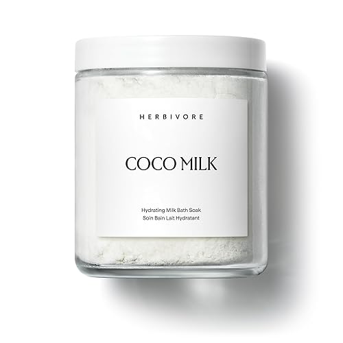 HERBIVORE Coconut Milk Bath Soak Deeply Hydrating + Skin Softening, Soothing Light Coconut Scent, Vegan, Plant-Based