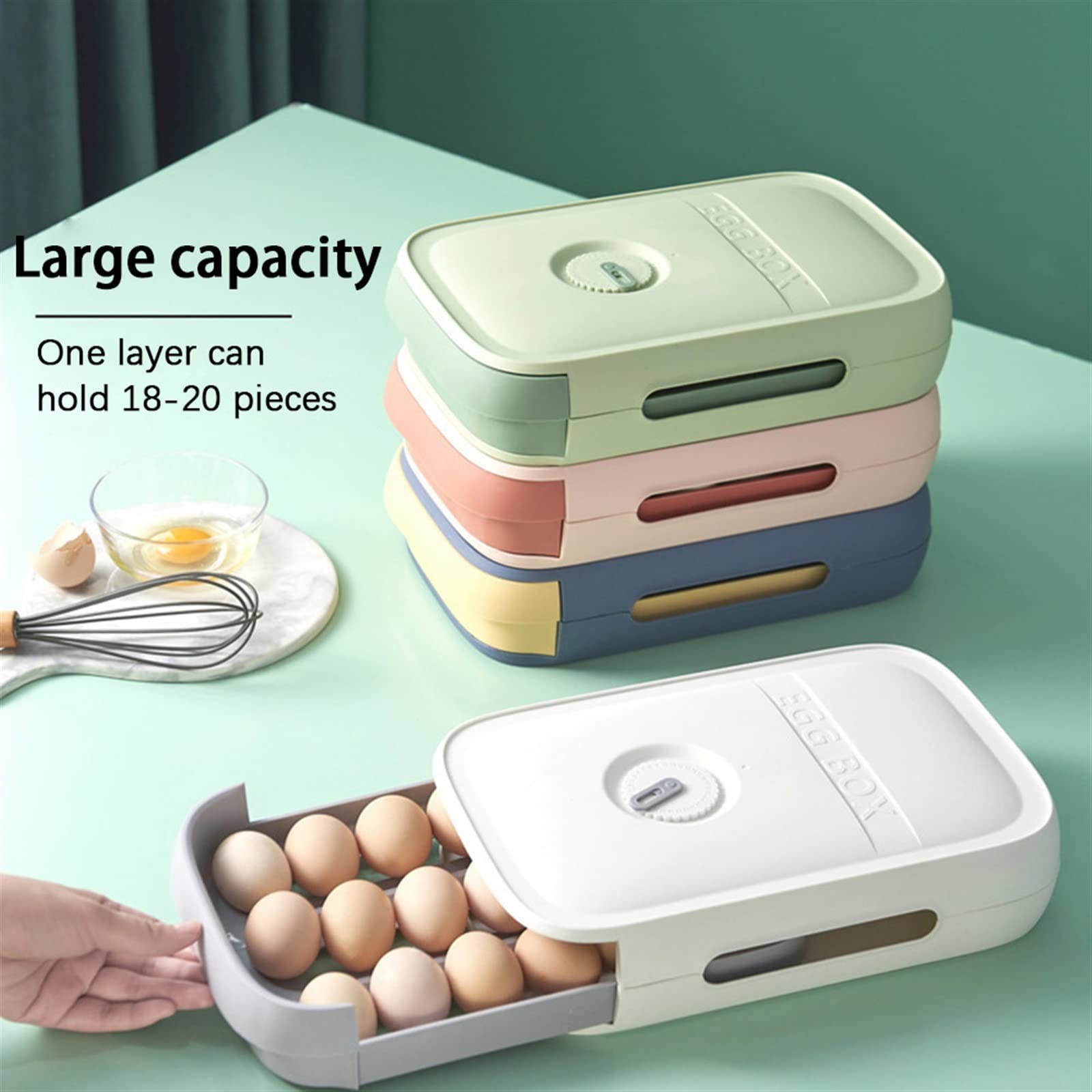 Cubo de Huevos para refrigerador, 1 Unidad, Caja de Almacenamiento de Huevos para refrigerador, cajón Moderno, Soporte para Mantenimiento Fresco, hogar, Cocina