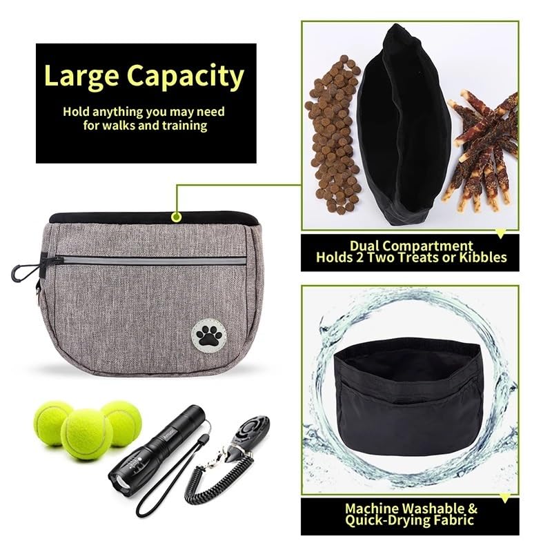 Pochette de collation de dressage de chien portable Sac de taille de dressage de chien Sac de collation de récompense for chien Pochette de collation de promenade de chien Sac de taille de récompense
