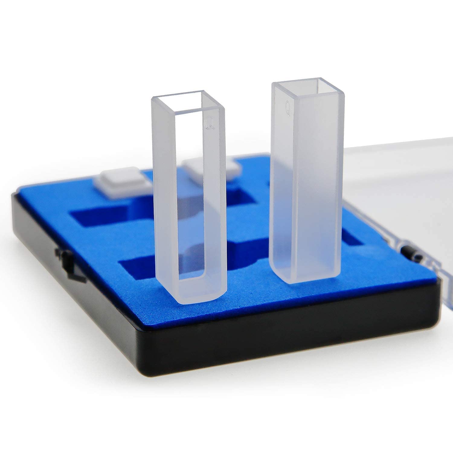 MXRADY LARK® (TYPE A1) Macro Glass Cuvette (Pathlength: 10mm, Volume: 3.5ml with PTFE Cover, Spectrophotometer) Set of 2 Pcs with Transmission Certificate(LAG-104) (Pack of 2pcs/1pair)