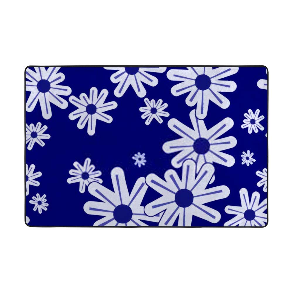 Tapis de sol velours corail fleuri 160x120cm | Confort doux pour salon
