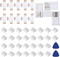 Vista 9 de Conectores LED de 4 pines en forma de L, paquete de 10 conectores de extensión de terminal de esquina de ángulo recto de 0.394 pulgadas de ancho