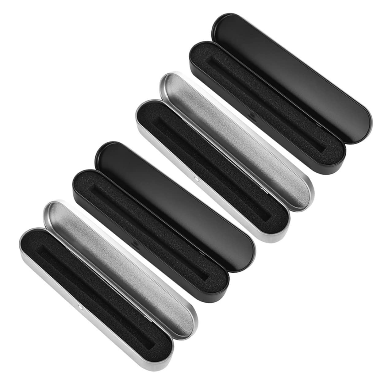 jojofuny 10 set Scatola Portapenne Porta Cancelleria Portapenne Organizer Contenitore Per Penne Da Scrivania Con Scomparti Contenitori In Metallo 4 pezzi * 10