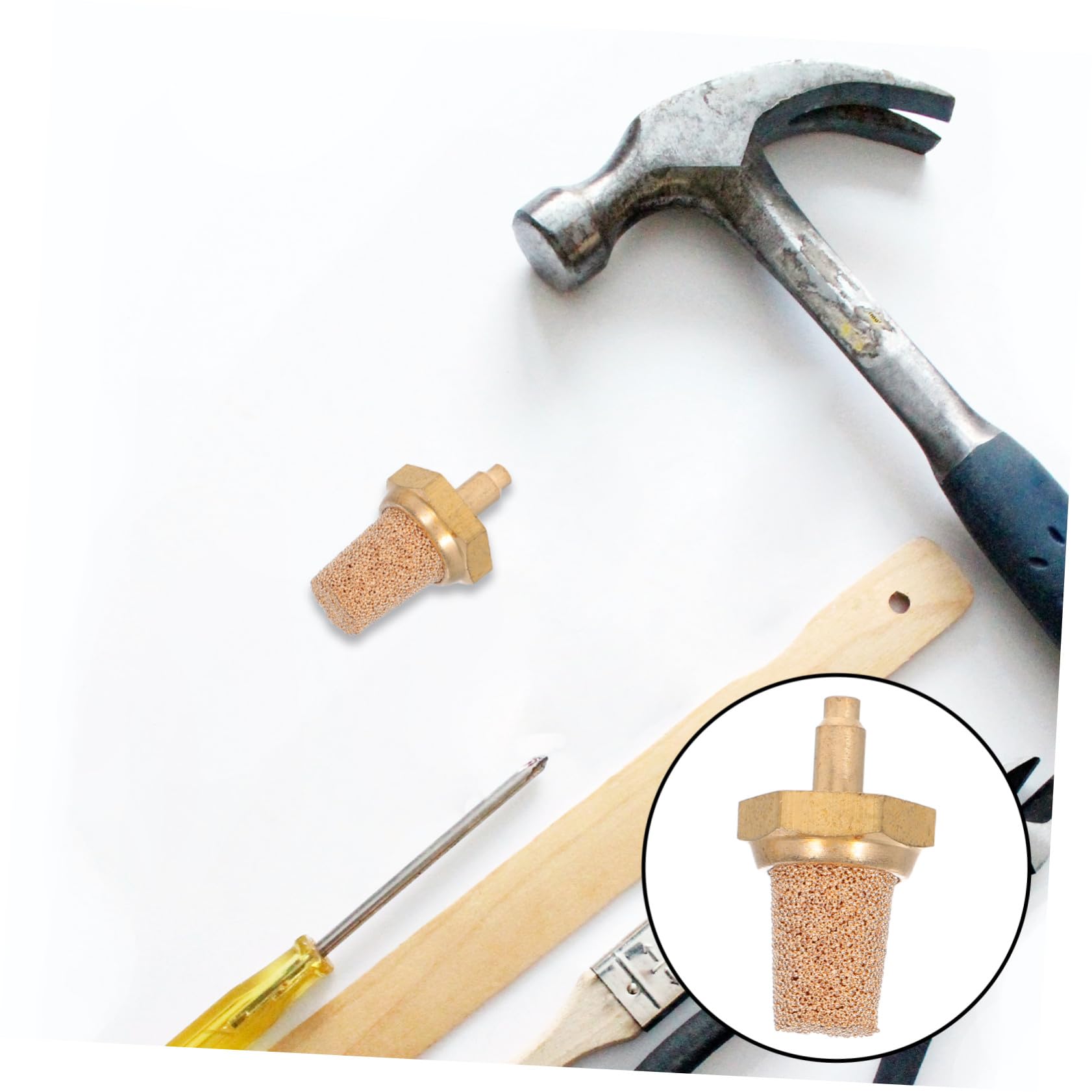 BESTonZON 5 Stück Kupfer-Luftfilter | Düsenfilter für Nebelmaschinen & Pneumatik | Geräuschreduzierer | Ersatzfilter für Bühnenrauchgeräte