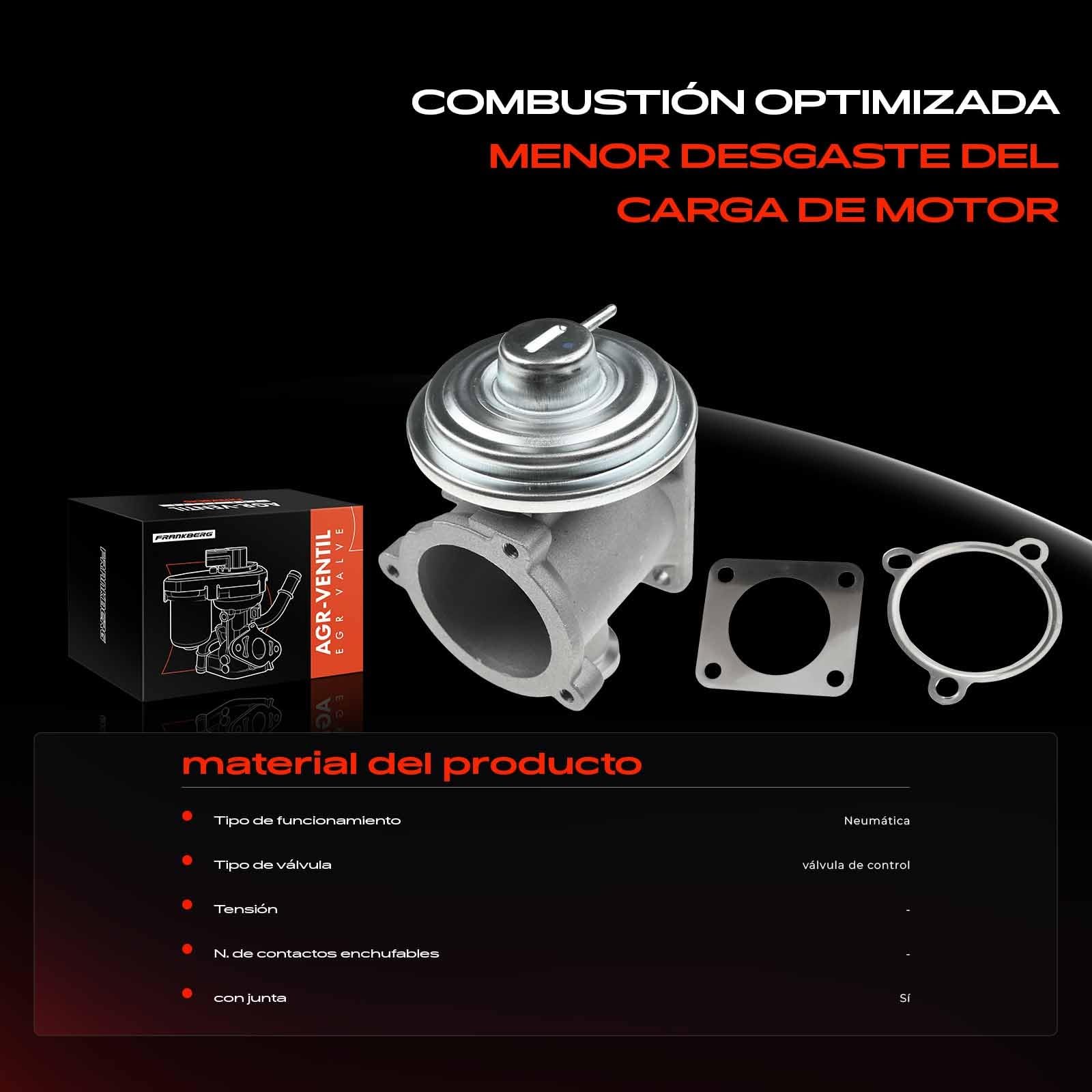 Frankberg Válvula EGR enfriador recirculación de gases de escape | Compatible con: X5 E53, Serie 7 E65 E66 E67, X5 E70, Serie 3 Coupé E92, Serie 3 Touring E91, Serie 3 E90