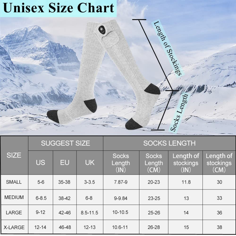 BARCHI Heat Ed-Socken für Männer und Frauen,mit App-Steuerung,wiederaufladbare,beheizte Socken,waschbar,geeignet für Winterarbeit,Skifahren,Radfahren,Wandern usw