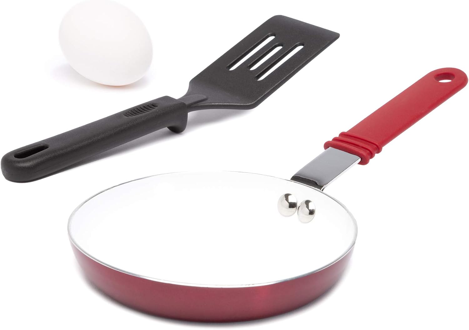 Ecolution Kitchen Extras Mini Fry Pan Set Candy Apple Red