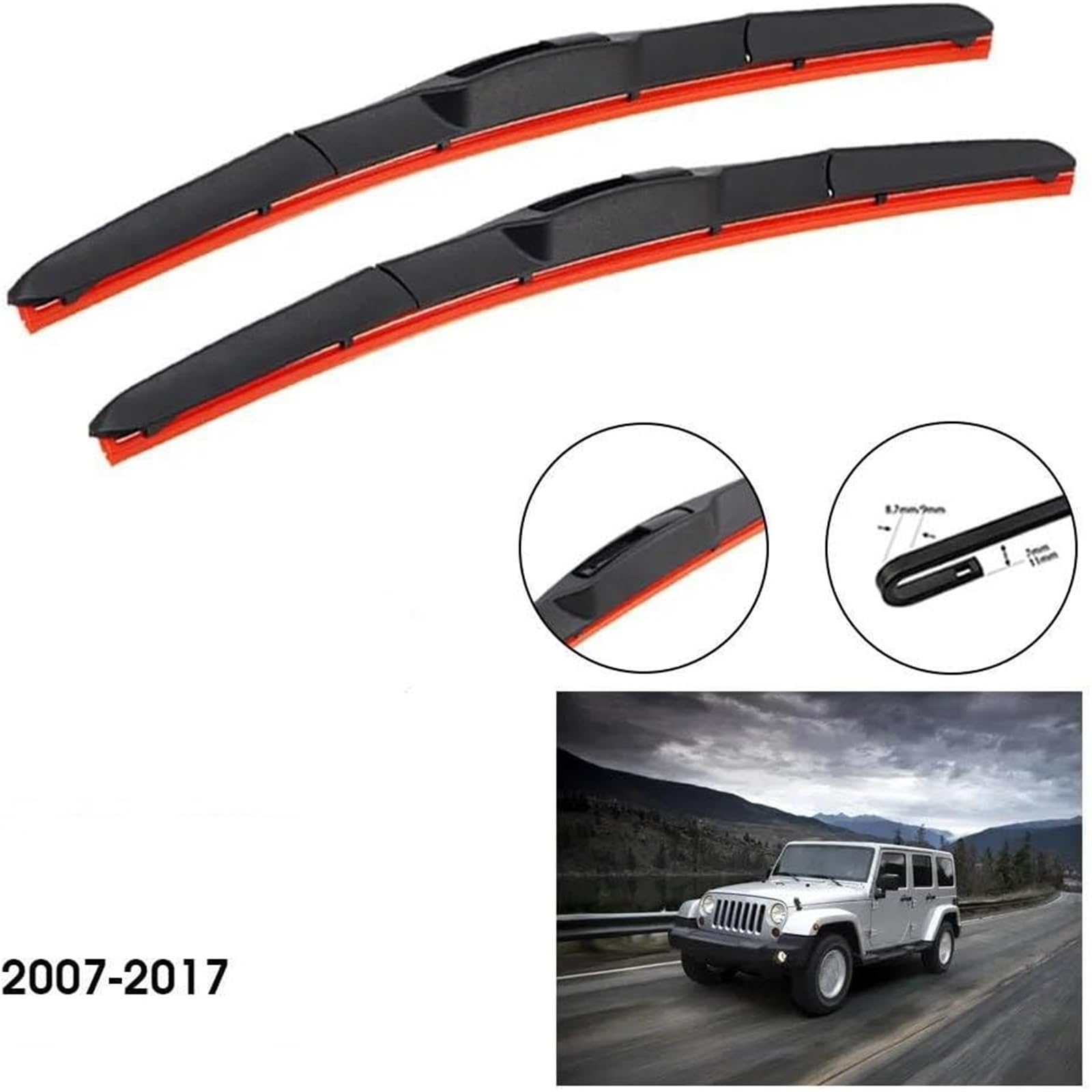 spazzole tergicristallo universali per auto Spazzole tergicristallo per auto per Jeep per Wrangler Parabrezza anteriore