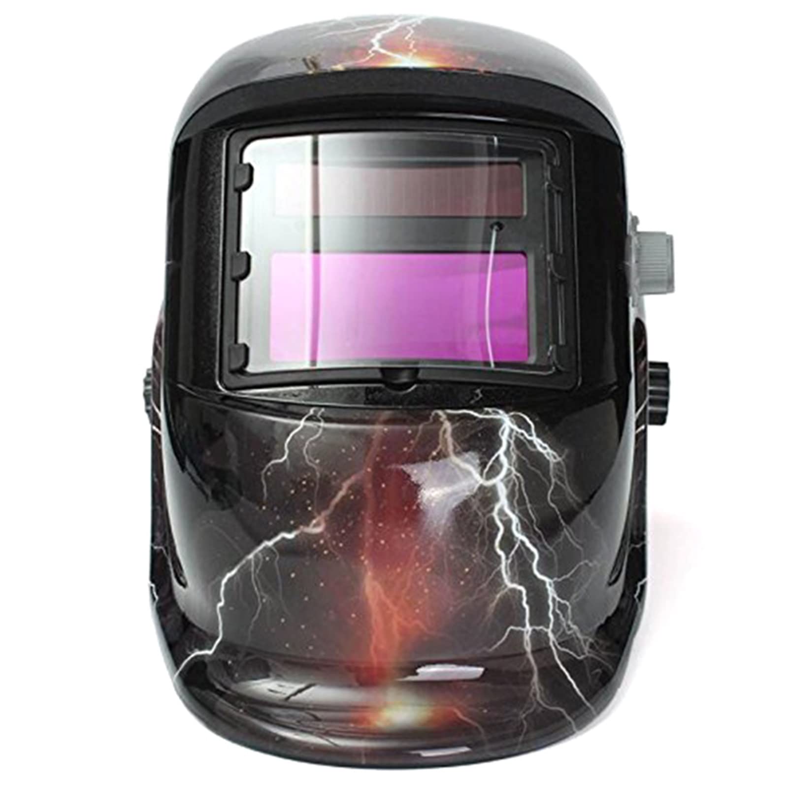 YEERUM Welding Helmet, Promotion! lightning skull Solar powered automatic welding mask