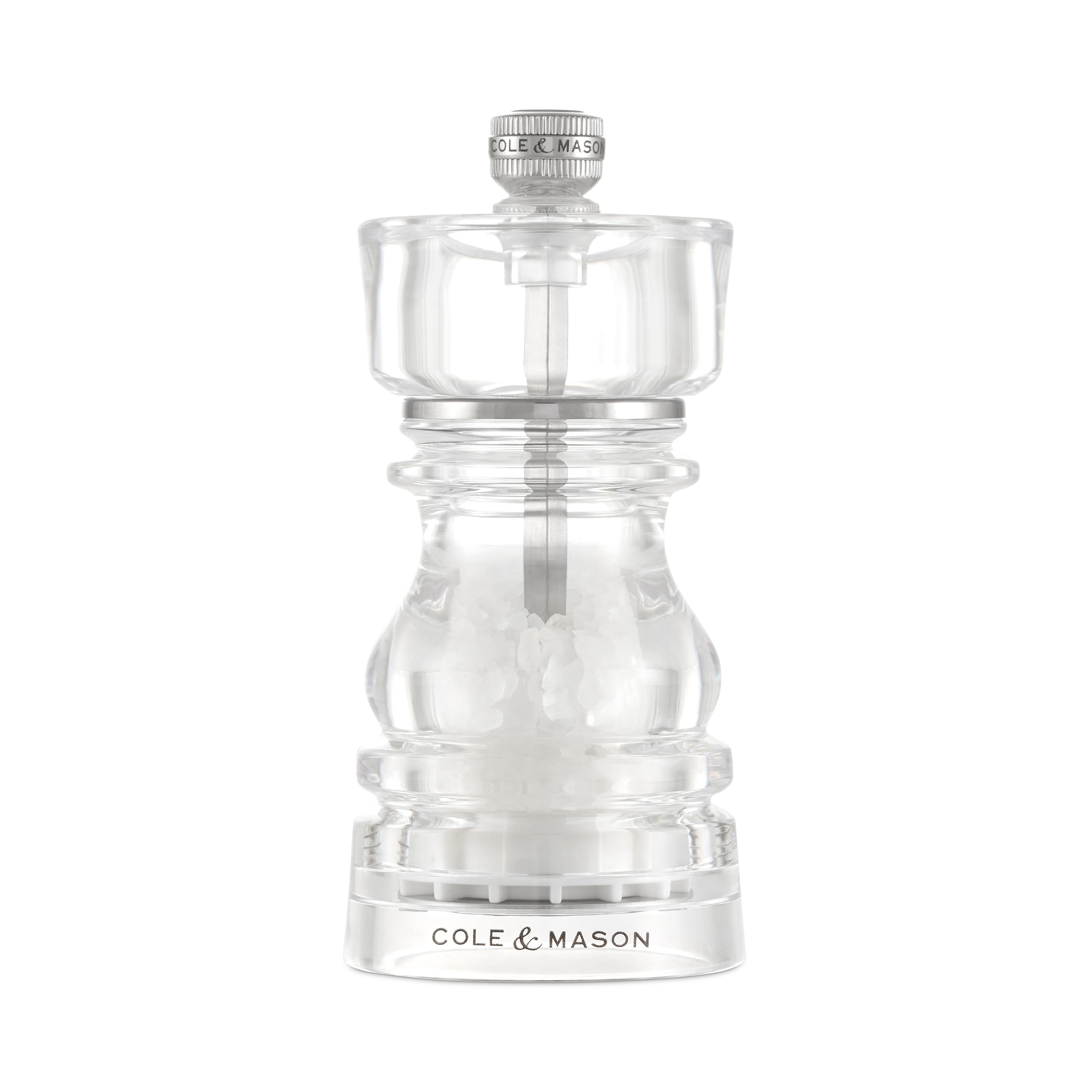 Cole & Mason London Acrylic Salt And Pepper Mill Gift Set 130mmClear from B&Q