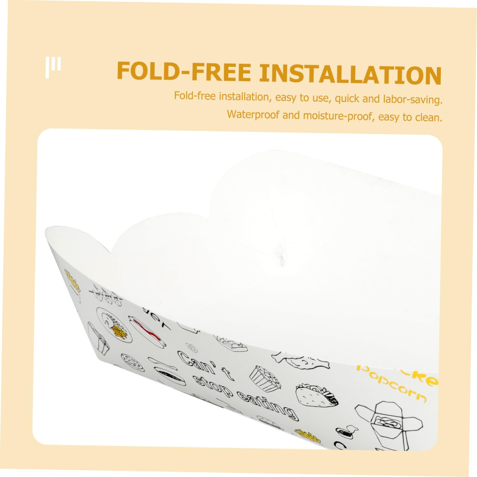 STOBAZA 100pcs Takeaway Box Food Storage Containers Rice Paper for Fried Chicken Snacks Baked Food Box