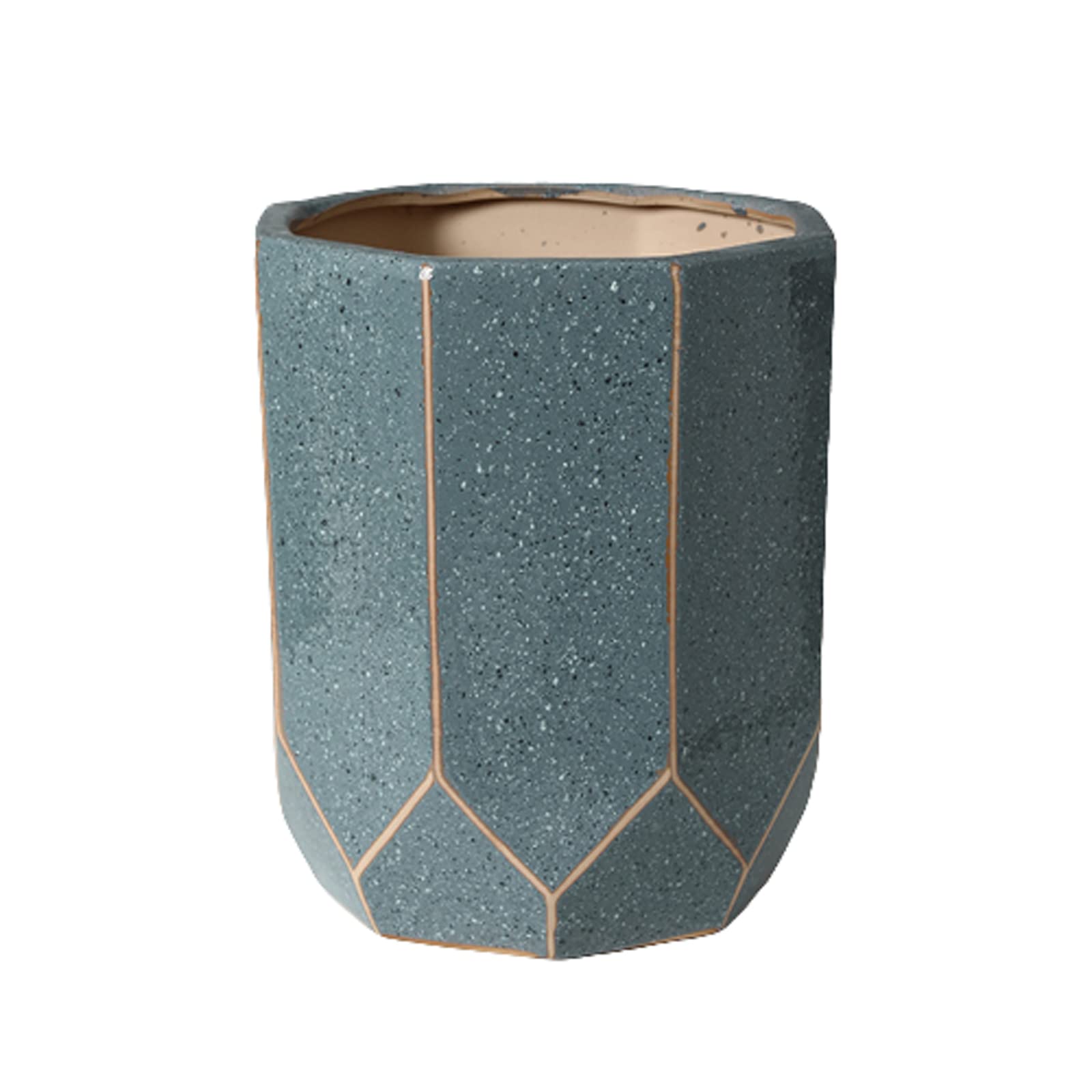 Vasi da Giardino 9.4/11.8/14.5 Pollici Grande Vaso per Piante da Fiore, vasi da Giardinaggio Geometrici in Ceramica con Foro di drenaggio per Ufficio Esterno Interno
