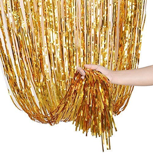 Jindal Party Products Foil Solid Foil Curtains and Balloons, 3 Feet x 6 Feet, Golden, Pack of 20. - Image 2 thumbnail