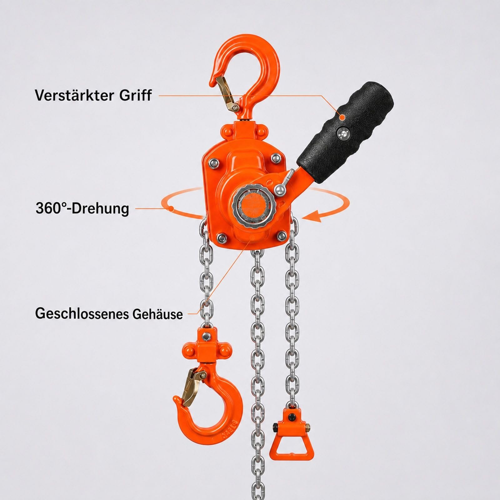 Mini Handhebelzug mit Kette für Garage Rampe Werkstatt und Warenhandhabung |
