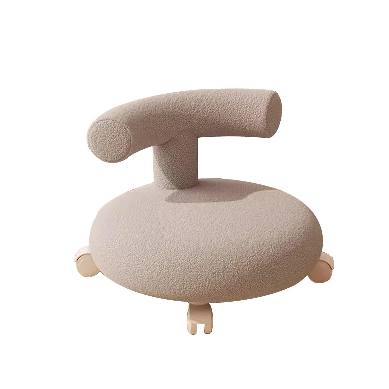 Petits tabourets en cuir PU au design soigné avec assise ergonomique et dossier