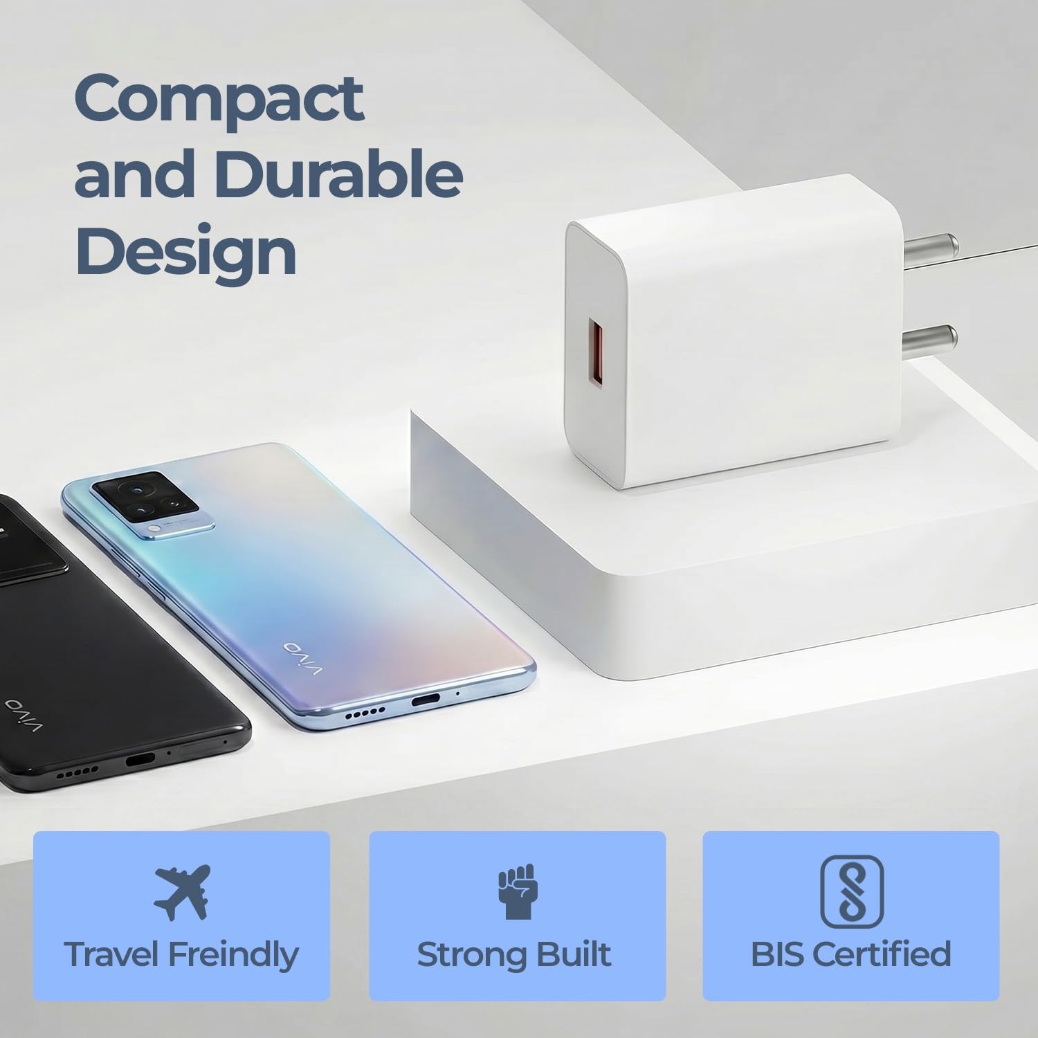 UNIGEN 44W Flash Charge USB Fast Charger Compatible with Vivo V21, V20, Y73, Y100, T2, T1,T4X,Lite/Ultra/T3/3X/Pro/T2X,Z10/10X/5G,9X,9S,Lite,7 Pro,Y28S/28E/39/19E (White) — Amazon image 6