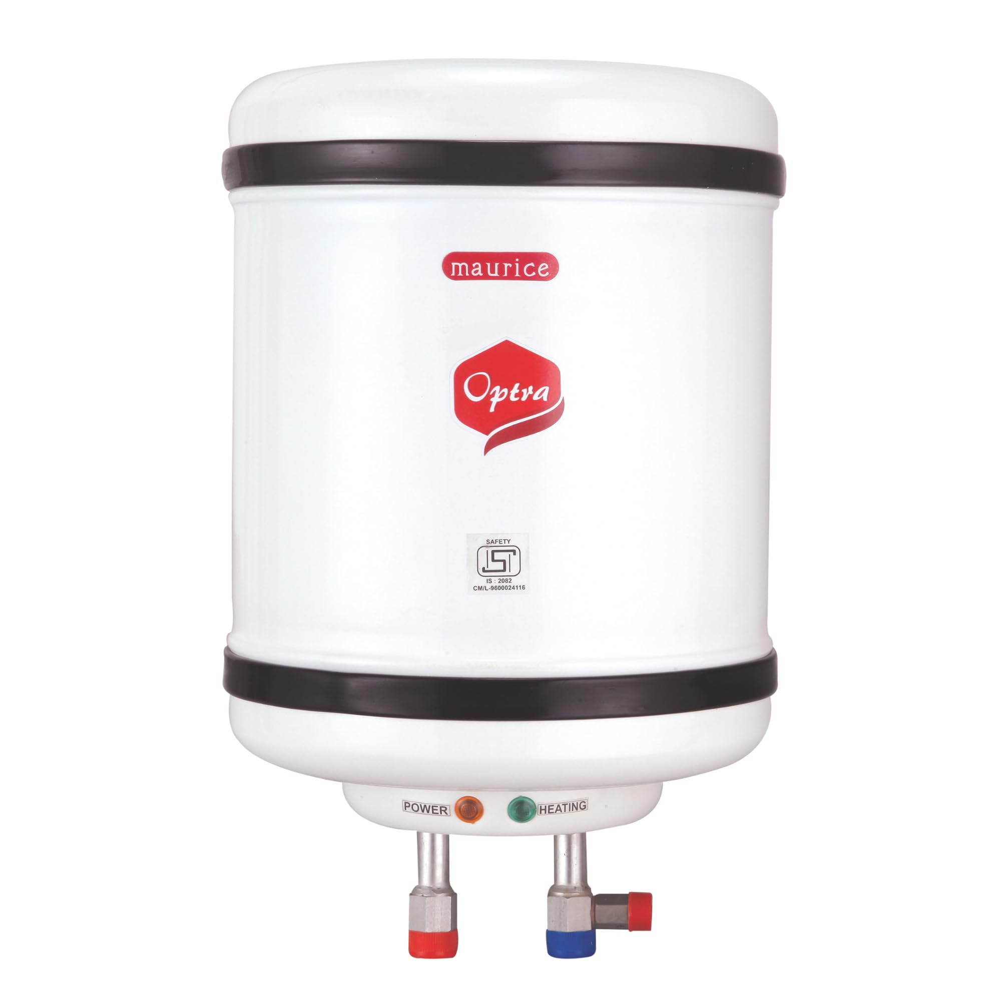 maurice metal optra 2 kw 6l bee 5 star rated instant water heater geyser | 7 safety protections, rust proof body & wall mount design | isi marked, 2yr complete, 5yr tank warranty (white)