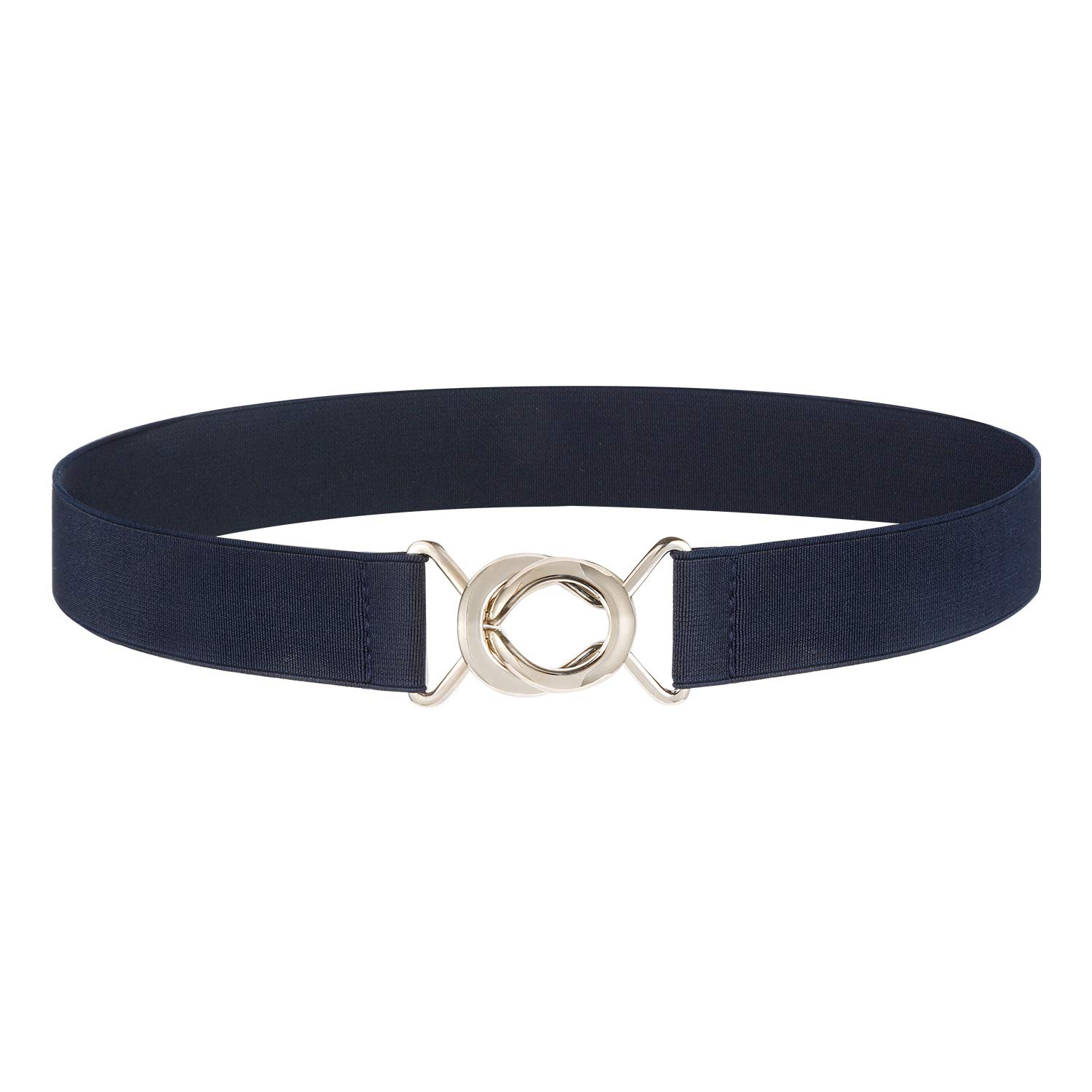 Syuer Women Stretchy Skinny Waist Belt Simple Style Elastic Belt for Jeans Dresses (XXL-XXXL (35”-45”), Navy Blue)