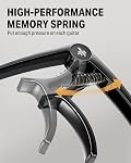 Donner DC-2 Black Guitar Capo Easy Use for Electric and Acoustic Guitars, Ukulele Banjo, Folk Guitars and Mandolin