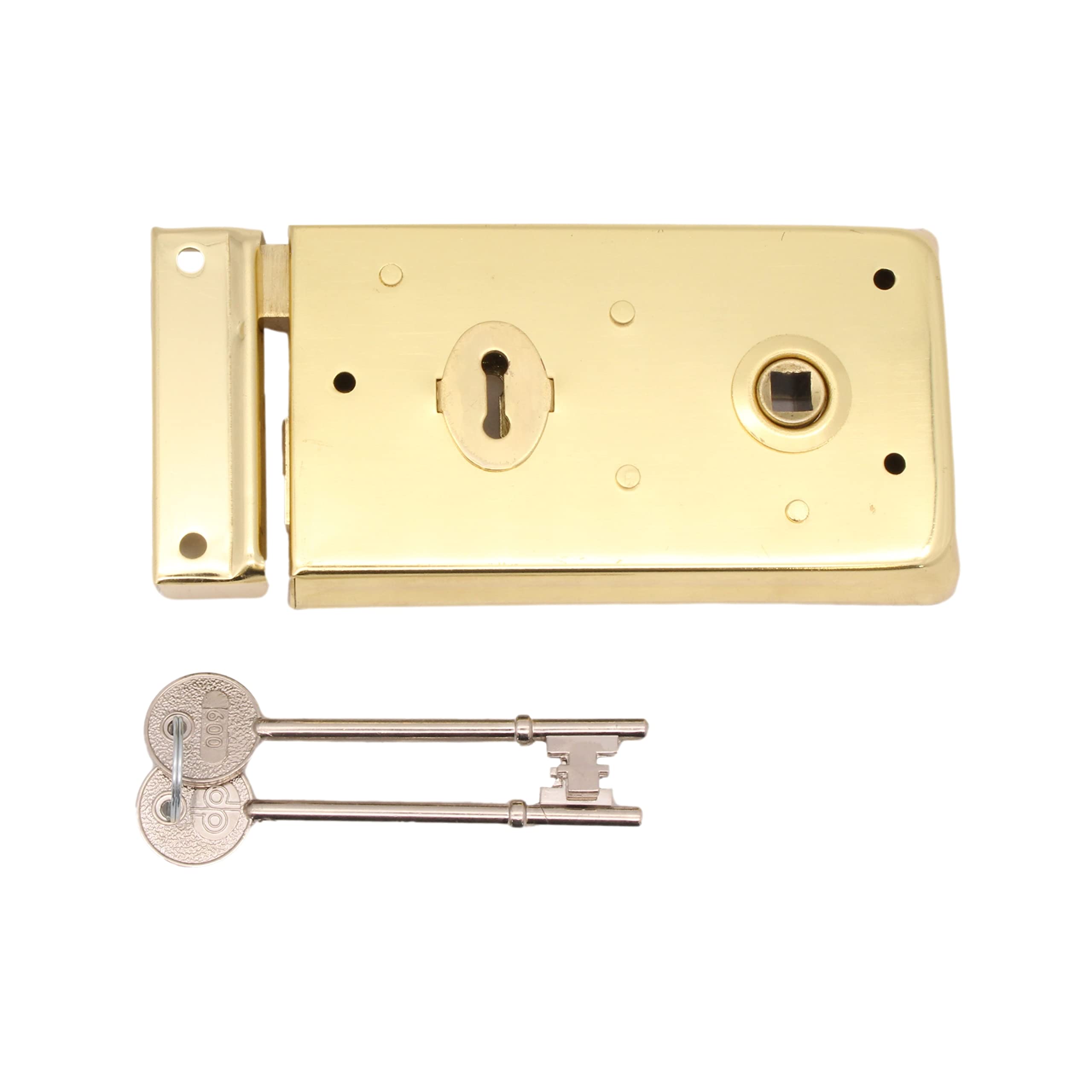 EAI Rim Sashlock Electro Brass Surface Mounted Lock 140 x 85mm