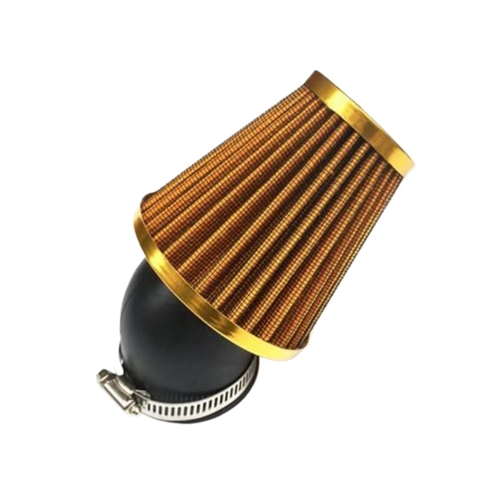 Xuanqingyi Store 35/42/48 mm uniwersalny zakrzywiony filtr powietrza do motocykla ATV skutera pit rower filtr wlotowy kompatybilny z Yamaha kompatybilny ze złotem