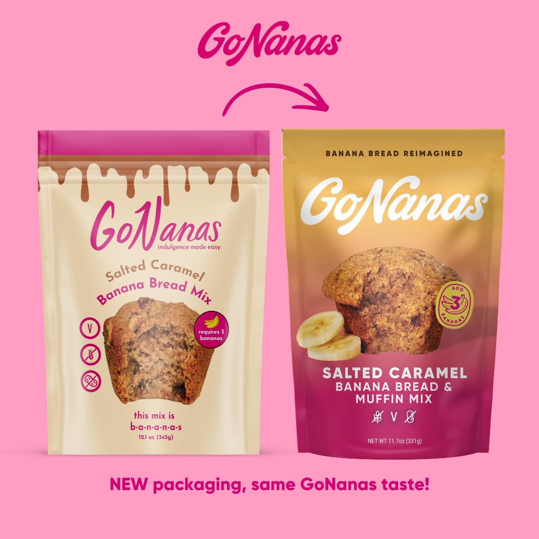 Amazon.com : GoNanas Salted Caramel Oat Flour Banana Bread Mix