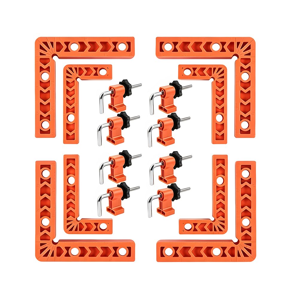 8/12 Pack Corner Clamp Set for Woodworking，8 Pack (4" &amp; 3")