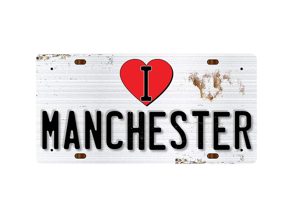 McMug - I Love Manchester - Metal Sign, Decorative Sign, 200mm x 100mm