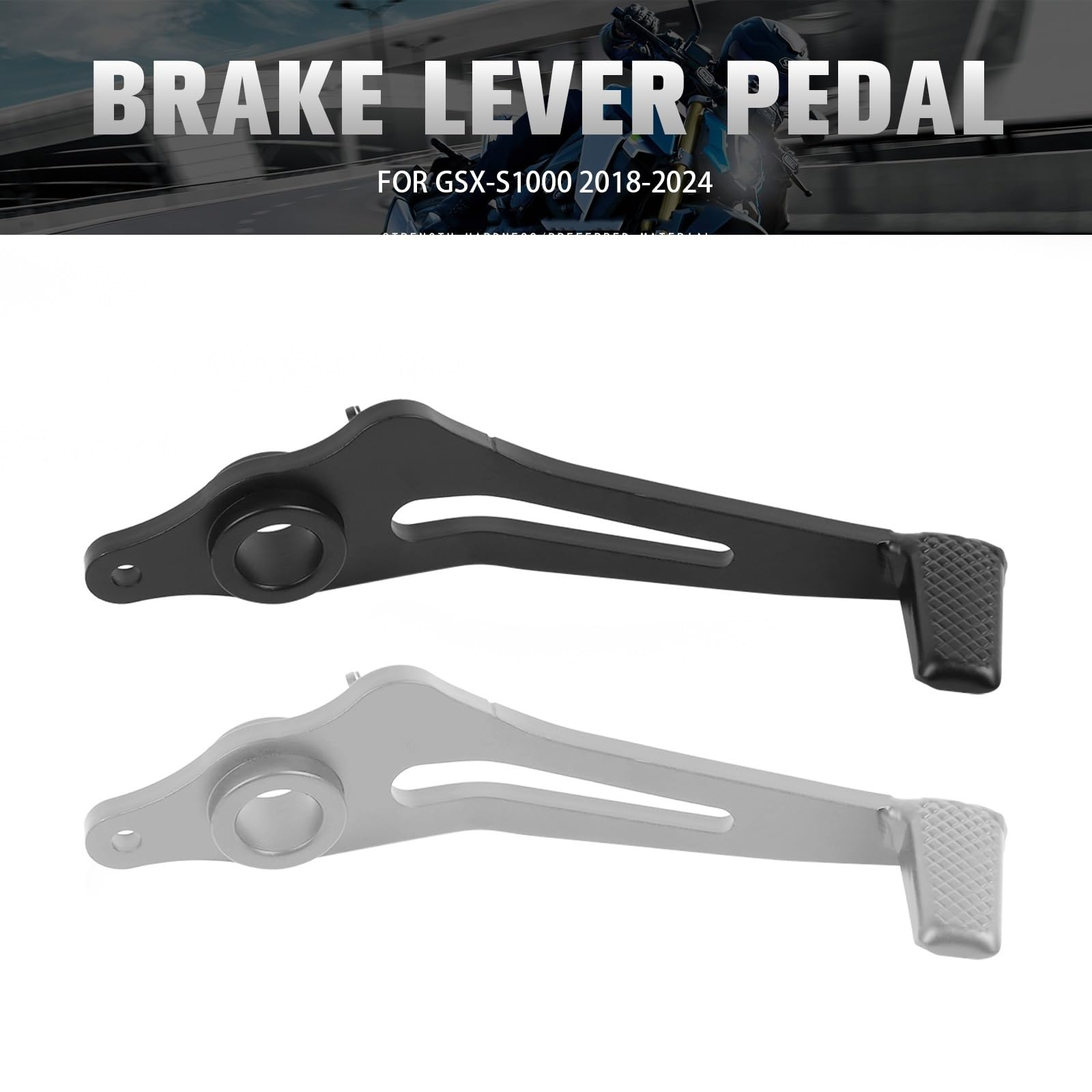 Aleación tirador parte de arranque negro trasero ajuste para Suzuki GSX-S1000 2018-2024 pedal de freno trasero palanca de freno motocicleta Accesorios aleación de arranque de tracción(Sliver)