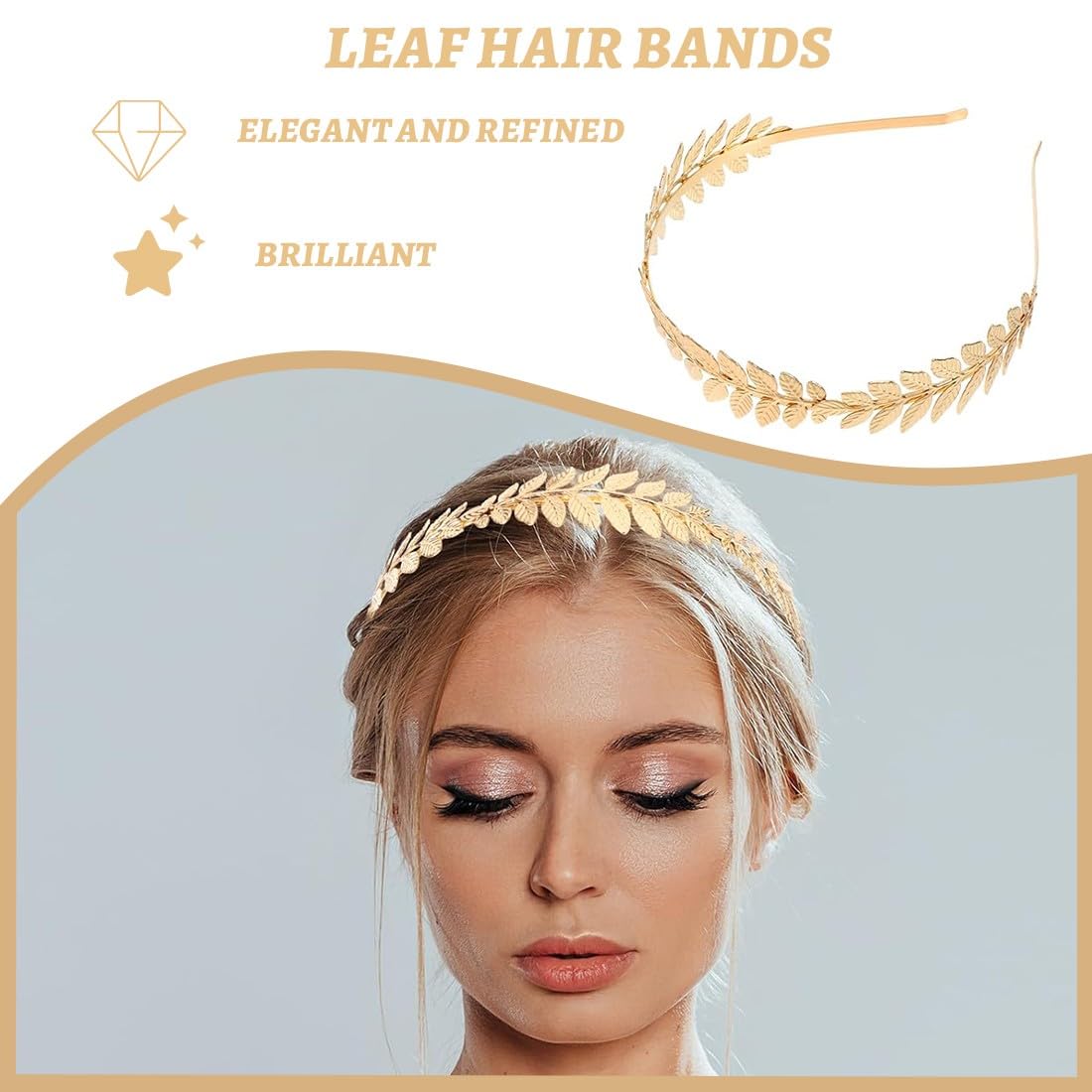 Corona Di Alloro In Oro Per Laurea O Matrimonio - Tiara Boho Con Foglie