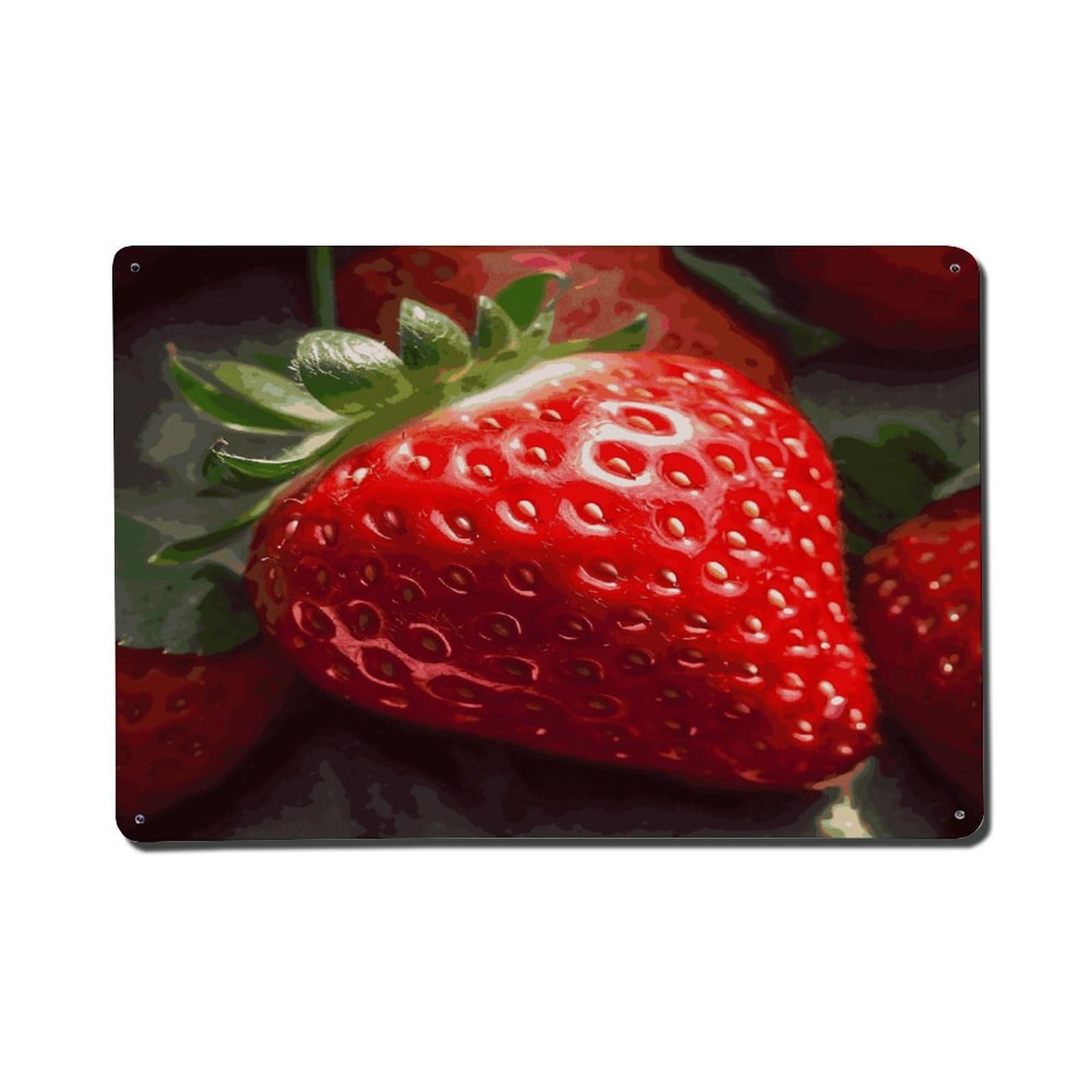Adfgyerh Style Strawberry2 Metal Signs Funny, Aluminum Tin Sign Indoor Outdoor Decor, Vintage Signs For Home Office Kitchen Bar Cafe Garden Farmhouse Wall Decor