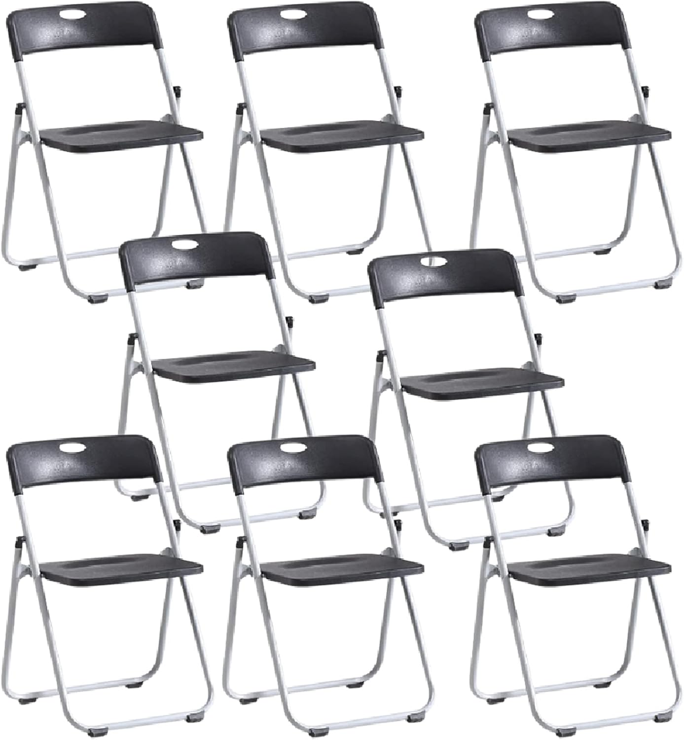 8 Pack Folding Plastic Chairs Pack Steel Folding Dining