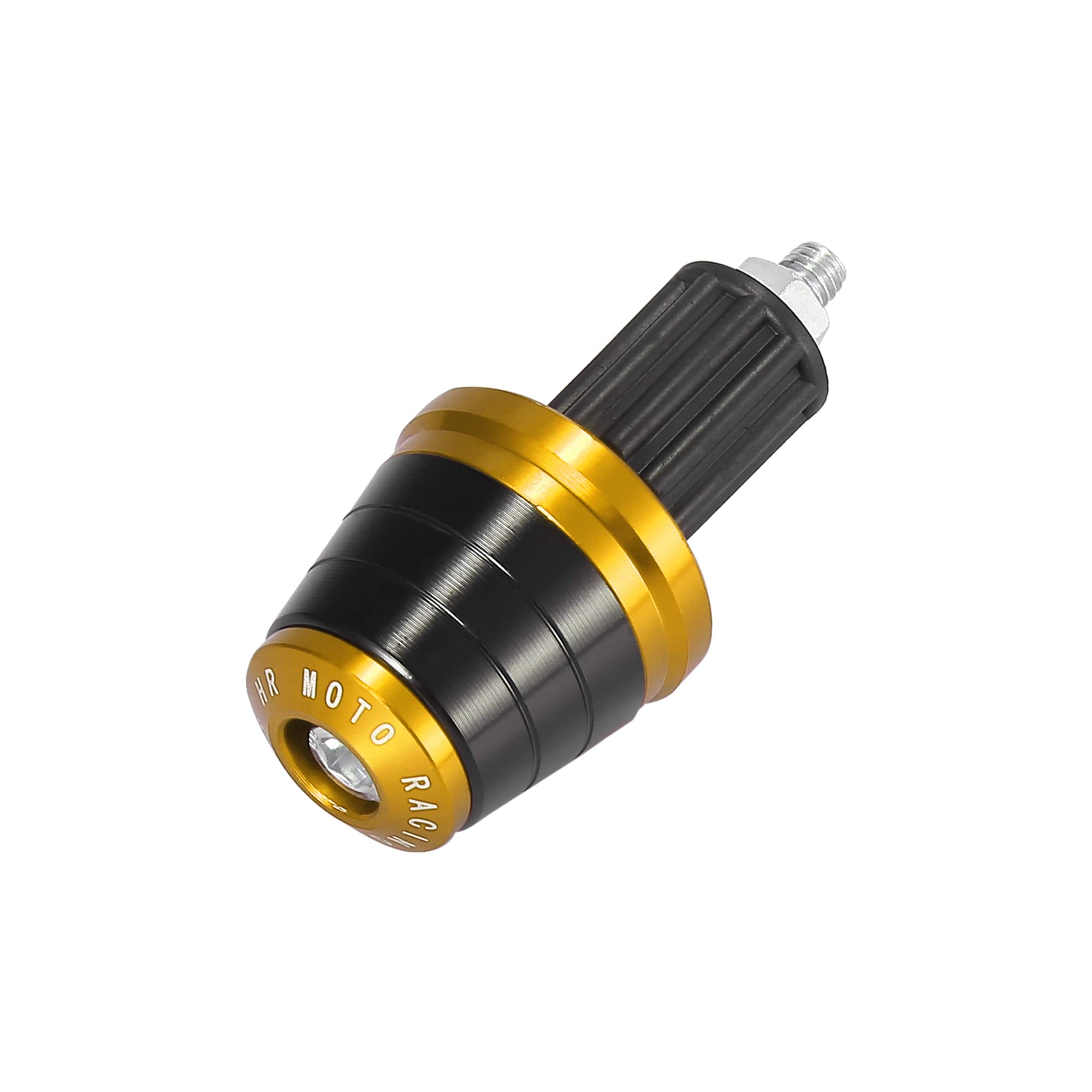 Motoforti - Lot de 2 bouchons d'extrémité de guidon universels de 18 mm pour moto - Finition dorée